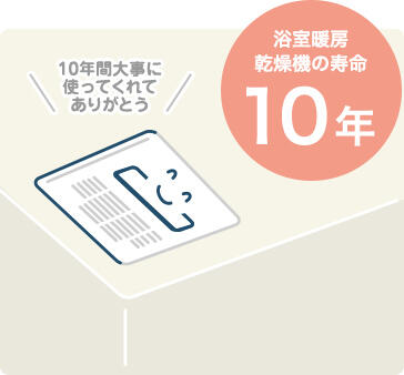 浴室暖房乾燥機の寿命 10年