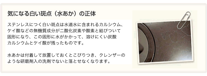 気になる白い斑点(水あか)の正体