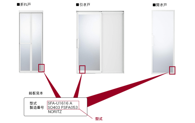 「システムバス」型式の記載場所