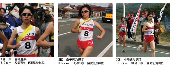 大山選手 白子選手 小﨑選手