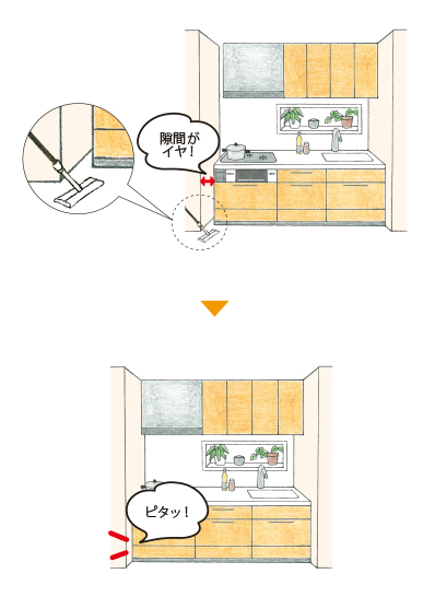 隙間がイヤ! ピタッ!