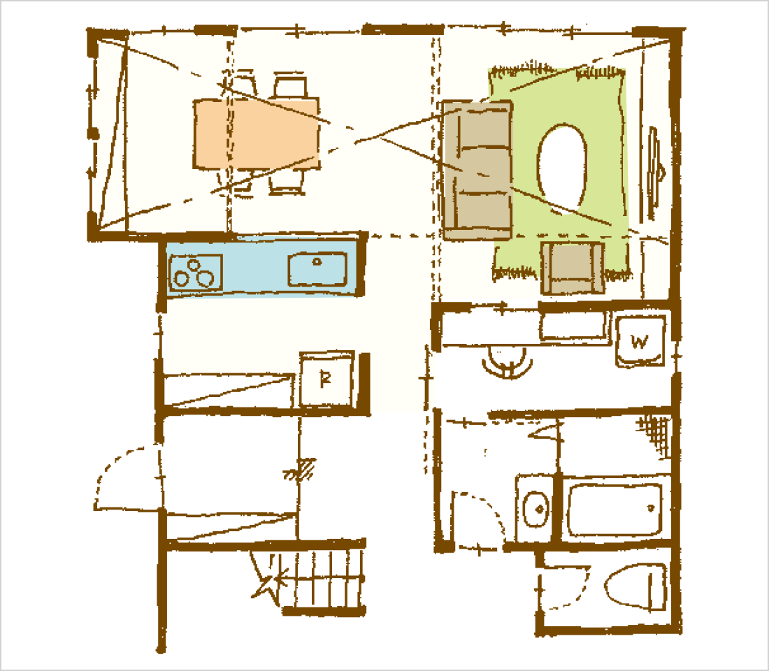 Plan 05 戸建て新築キッチンプラン