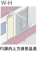 PS扉内上方排気延長