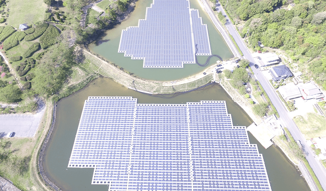 加西市笹倉町自治会様所有ため池/水田湖二(株)様 太陽光発電所