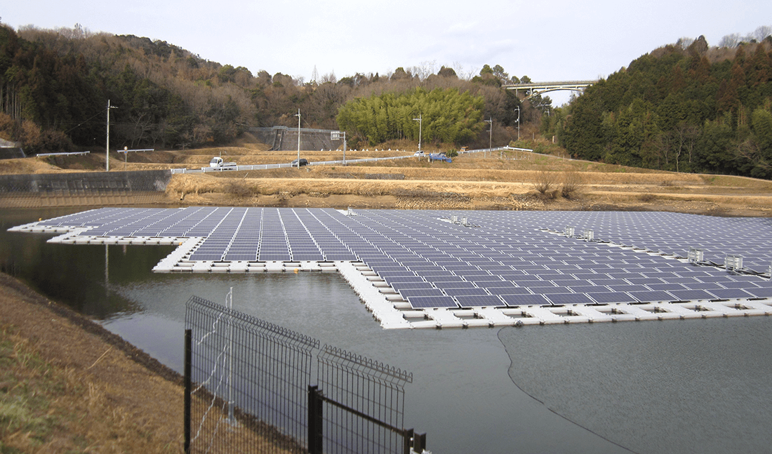 兵庫県加西市別所町様所有ため池/水田湖二㈱様 太陽光発電所