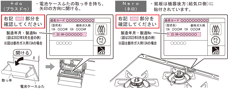 ■銘板の確認方法