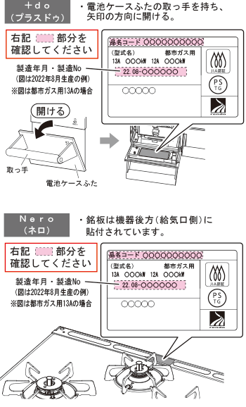 ■銘板の確認方法