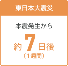 東日本大震災 本震発生から約7日後