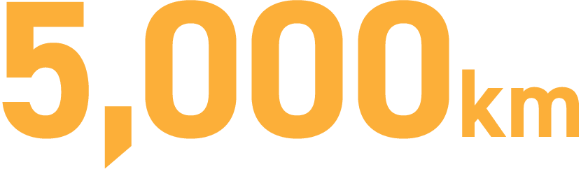 5,000km