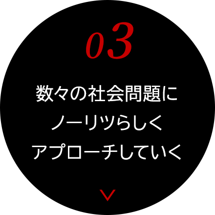 03　「数々の社会問題にノーリツらしくアプローチしていく